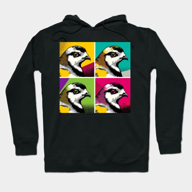 Pop Art Ptarmigan - Alpine Avian Fashion Statement Hoodie by PawPopArt